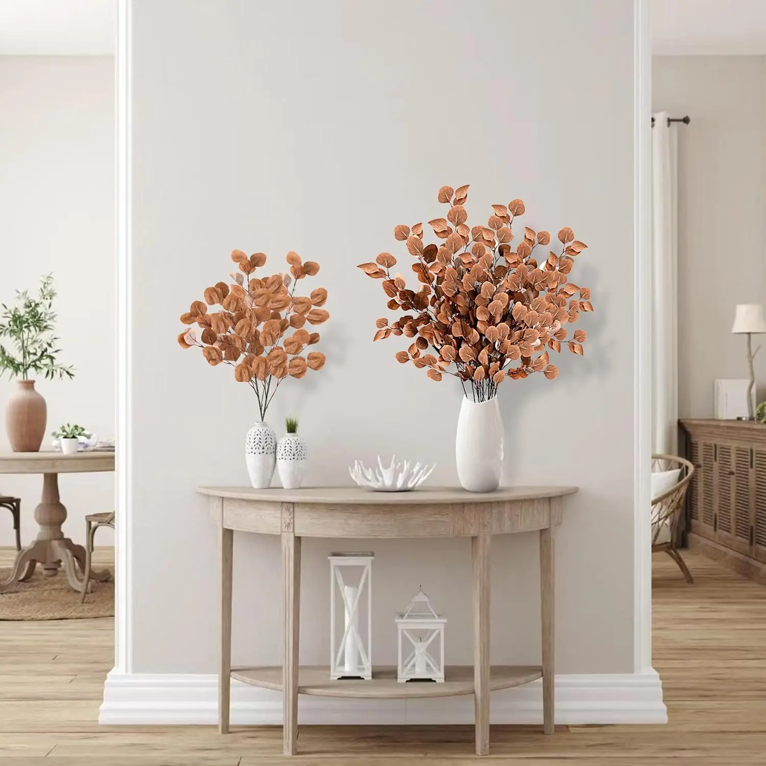 Gałązki sztucznego eukaliptusa 90cm - zestaw 6 sztuk